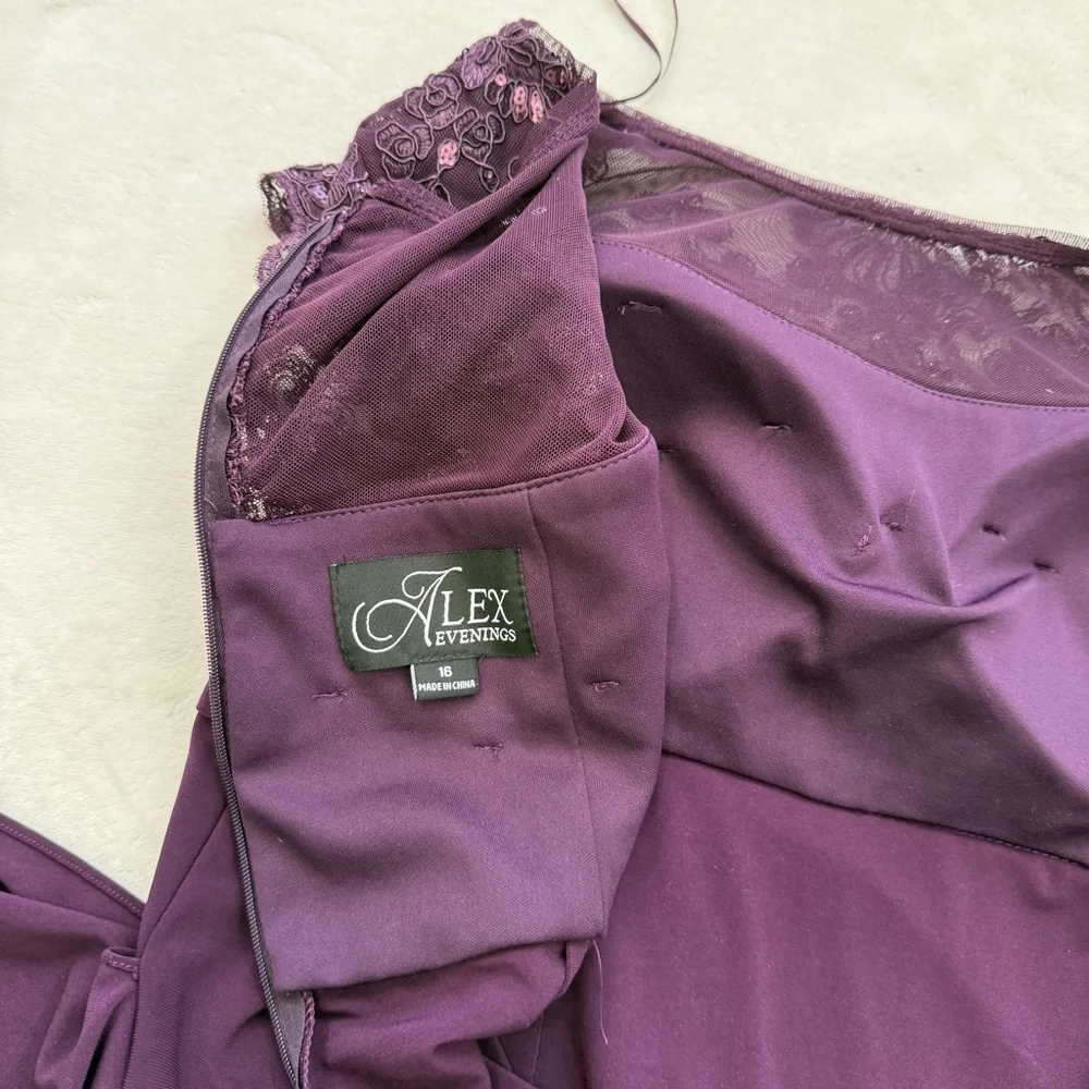 ! NWT. Alex Evenings Womens Long Length Dress - Picture 6 of 16